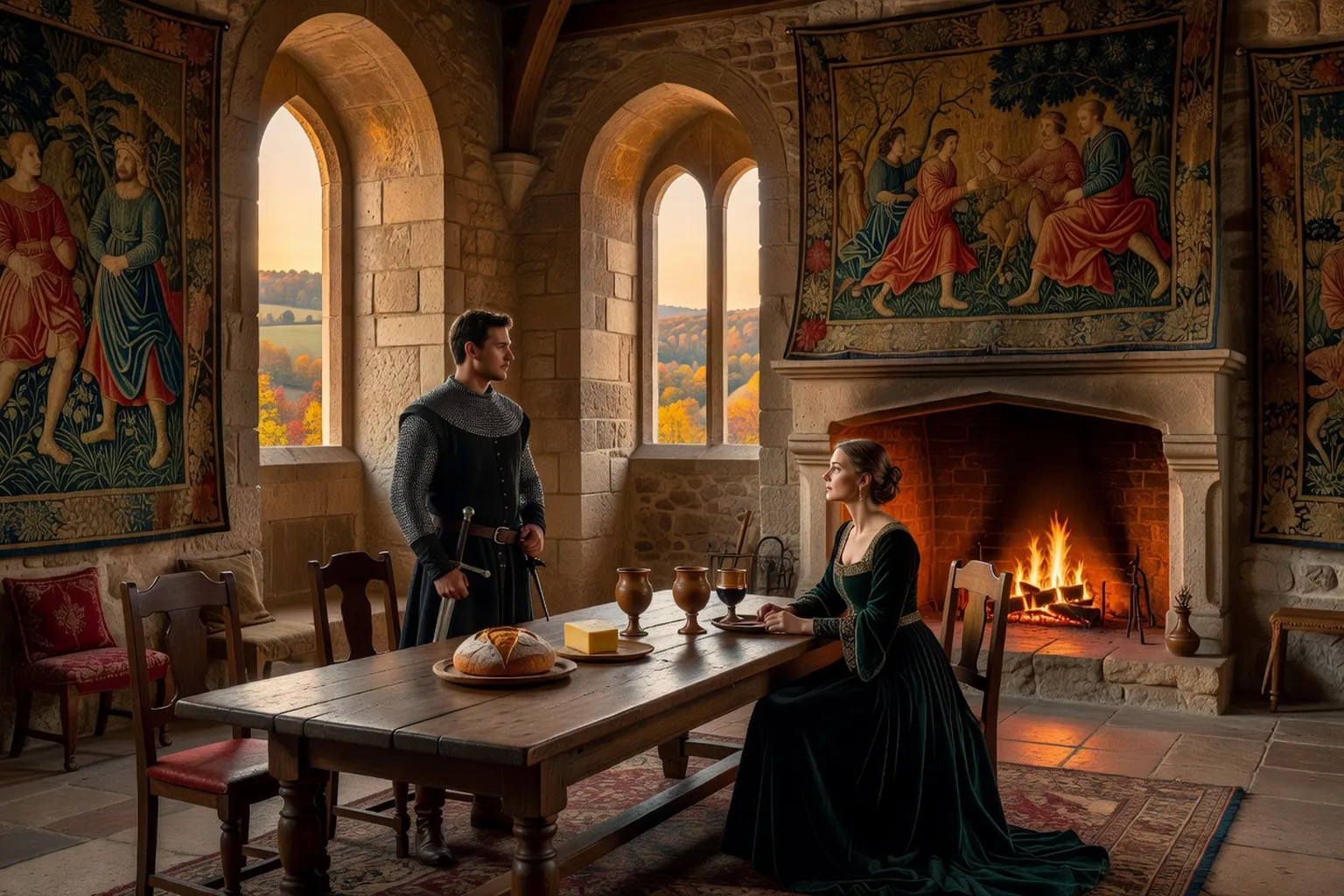 Reconstitution d'une vie quotidienne dans un château fort de la Marche au XIVᵉ siècle
